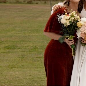 Chic Red Velvet Dress
